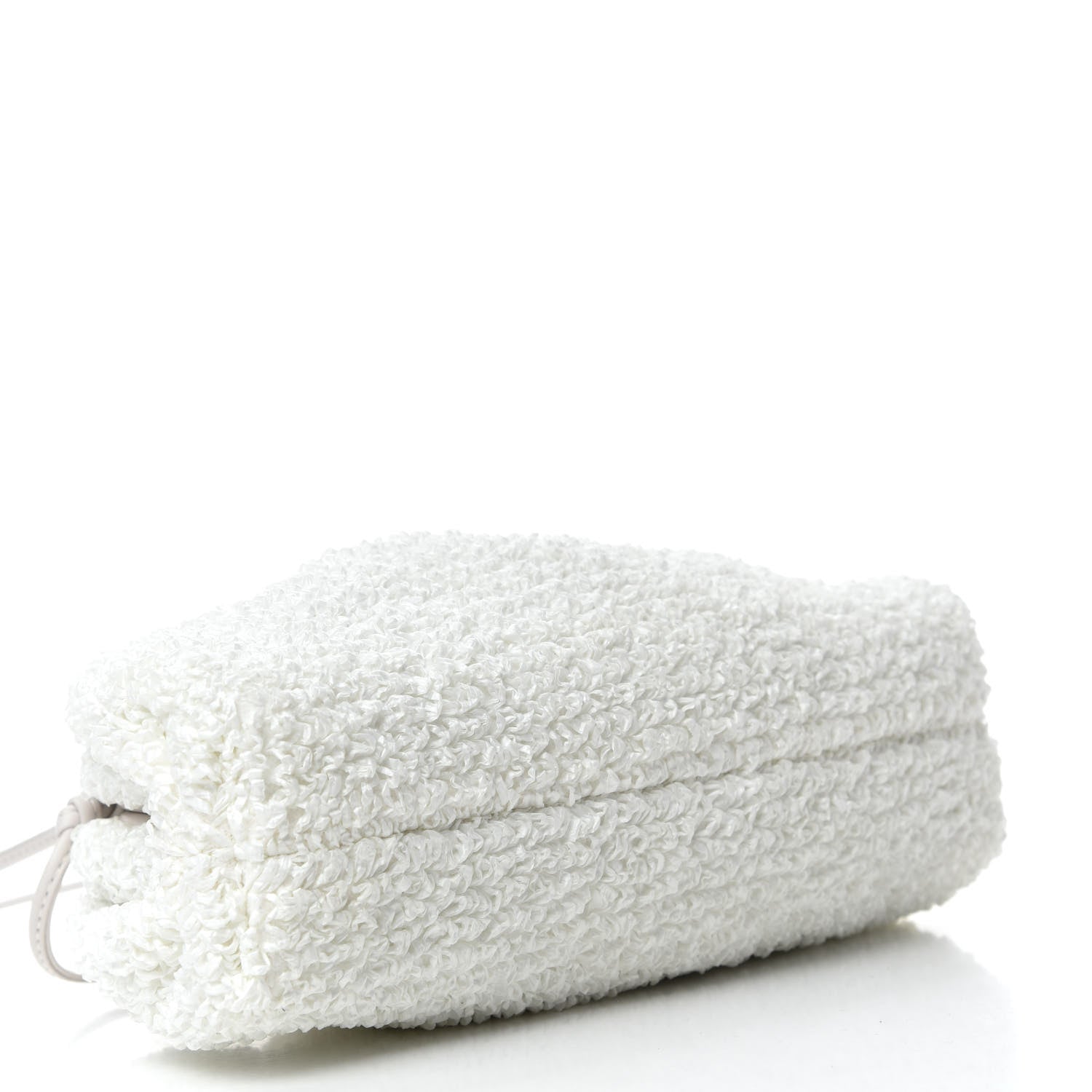 Bottega Veneta Boucle Curly Raffia The Mini Pouch White Chalk 4 of 11