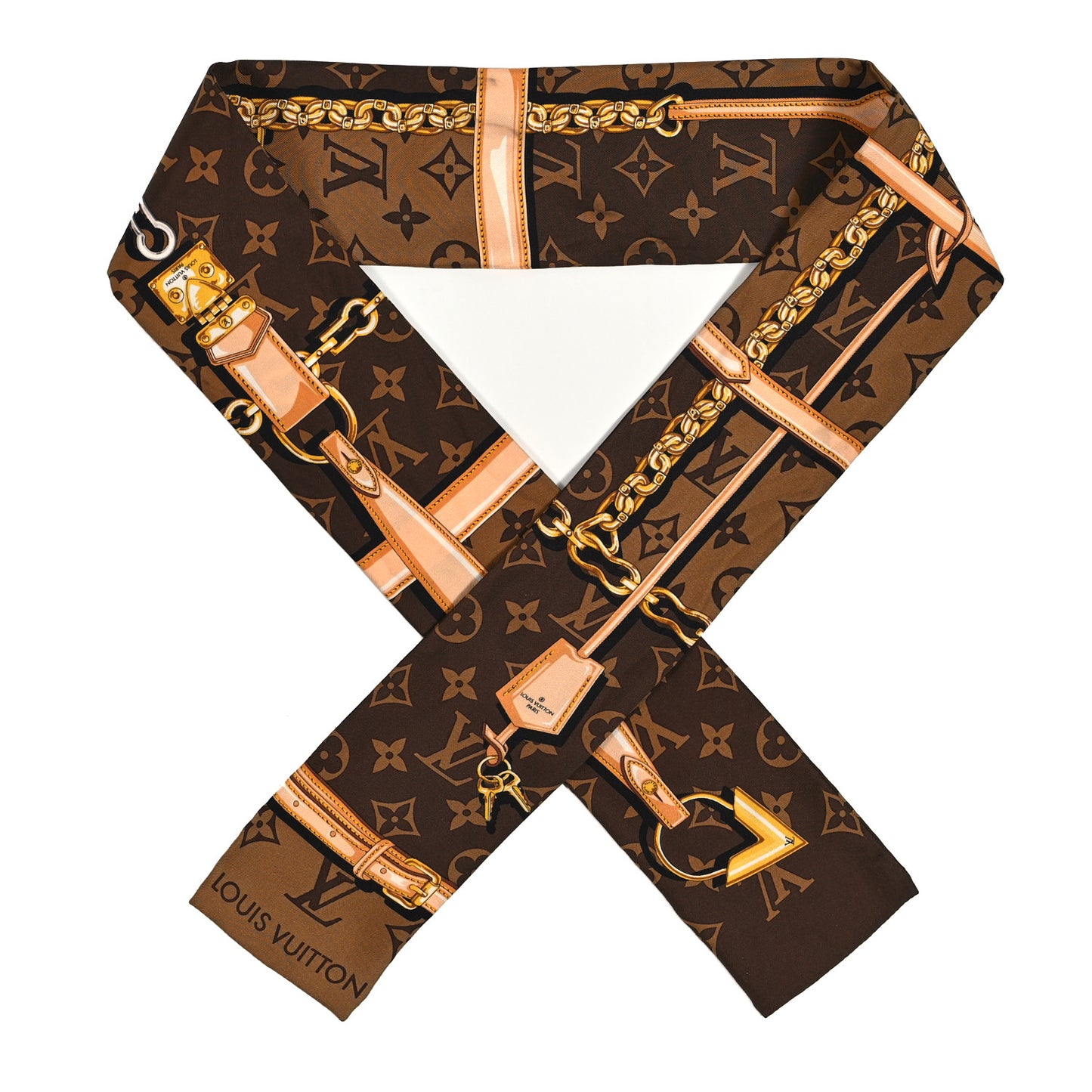 Silk Monogram Confidential Bandeau Brown