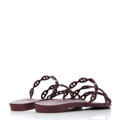 Hermes TPU Rivage Sandals 36 Bordeaux 4 of 9