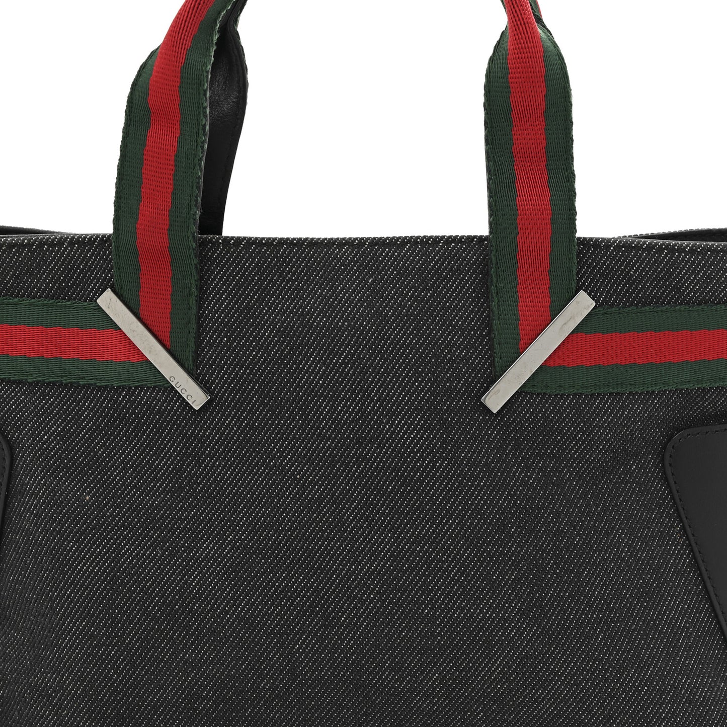 Denim Web Tote Bag Black