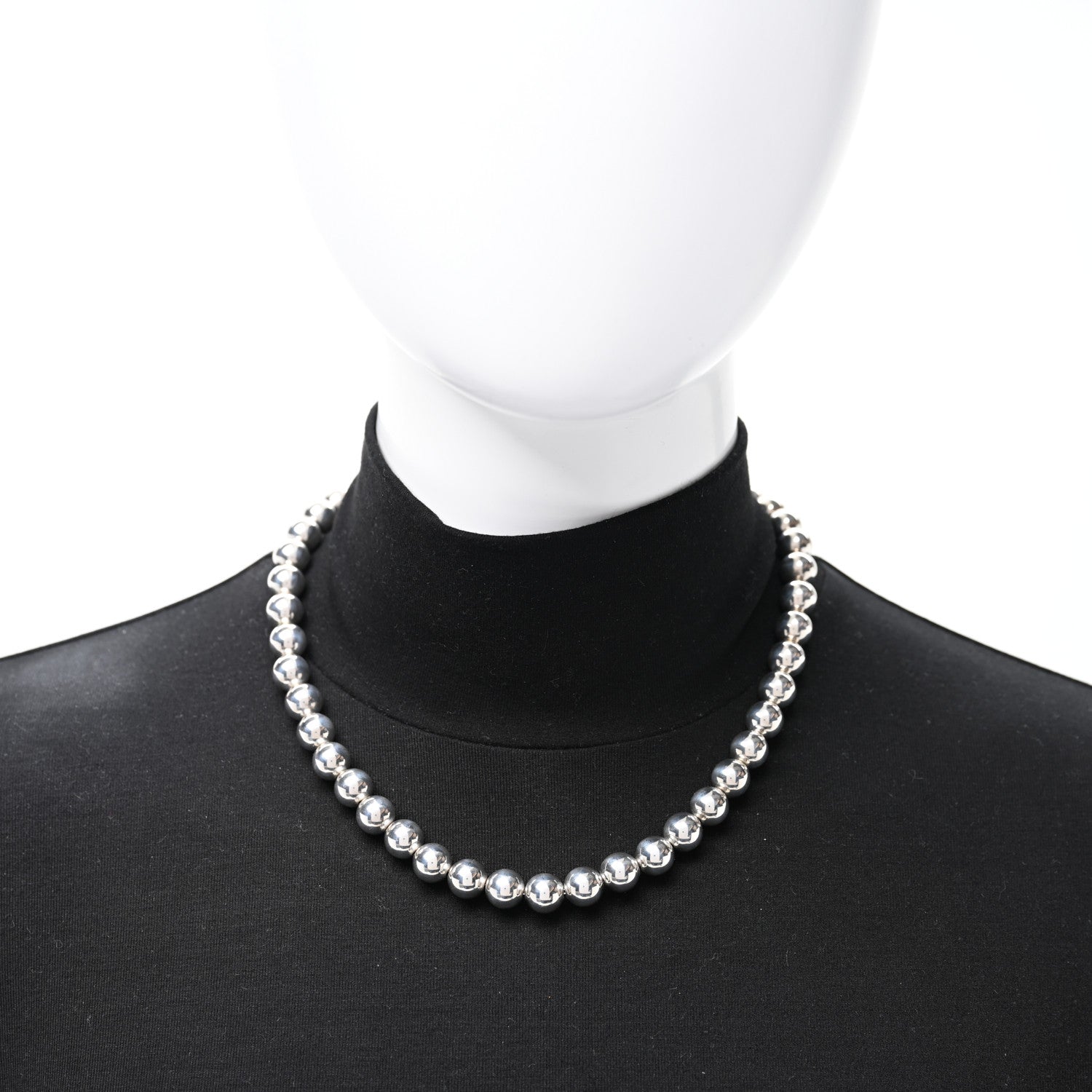 Tiffany Sterling Silver 10mm Hardwear Ball Necklace 3 of 4