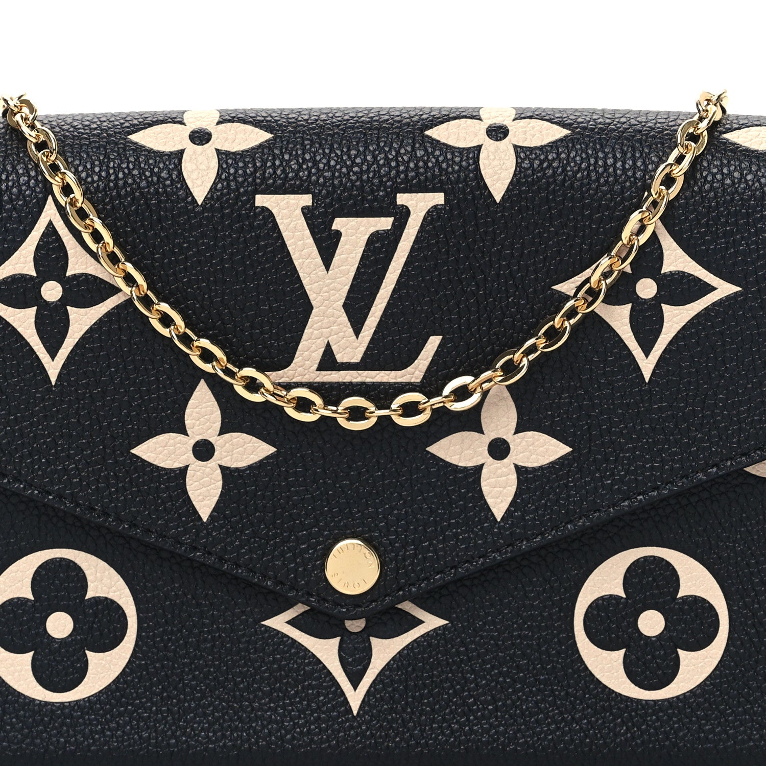 Louis Vuitton Empreinte Monogram Giant Felicie Pochette Black Beige 8 of 12