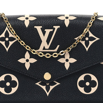 Louis Vuitton Empreinte Monogram Giant Felicie Pochette Black Beige 8 of 12