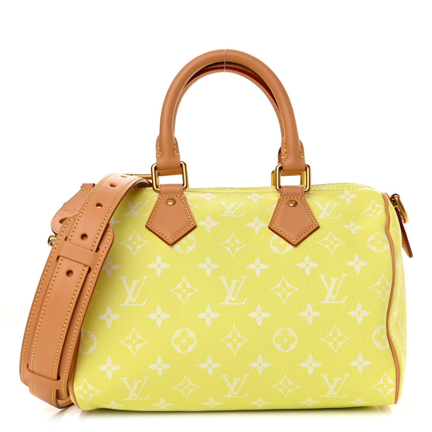 Calfskin Monogram Speedy P9 Bandouliere 25 Lemonade Yellow