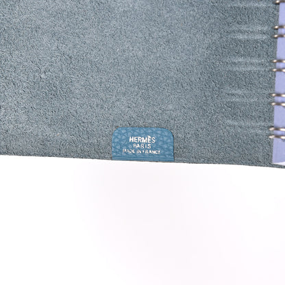 Hermes Taurillon Clemence Ulysse PM Notebook Cover Blue Jean 6 of 7