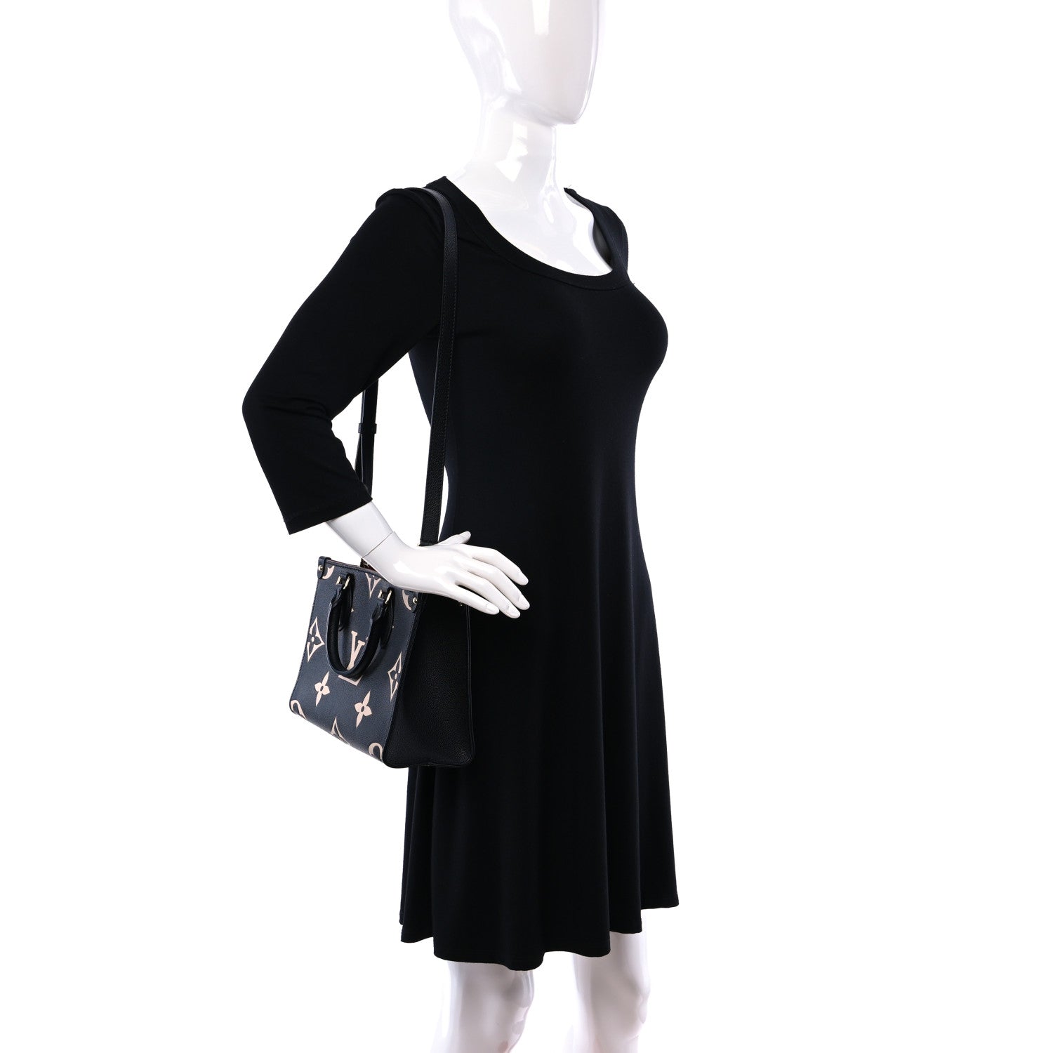 Louis Vuitton Empreinte Monogram Giant Onthego PM Black Beige 2 of 11