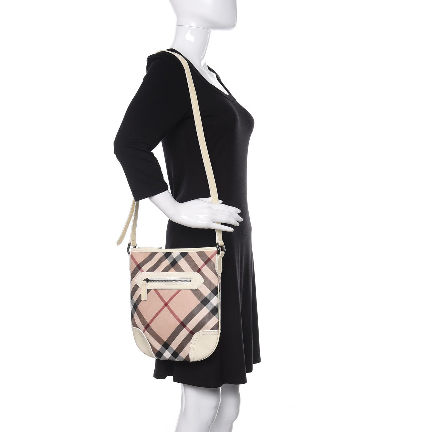 Nova Check Small Dryden Crossbody Bag White