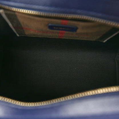 Burberry Calfskin Mega Check Banwell Tote Dark Canvas Blue 5 of 9