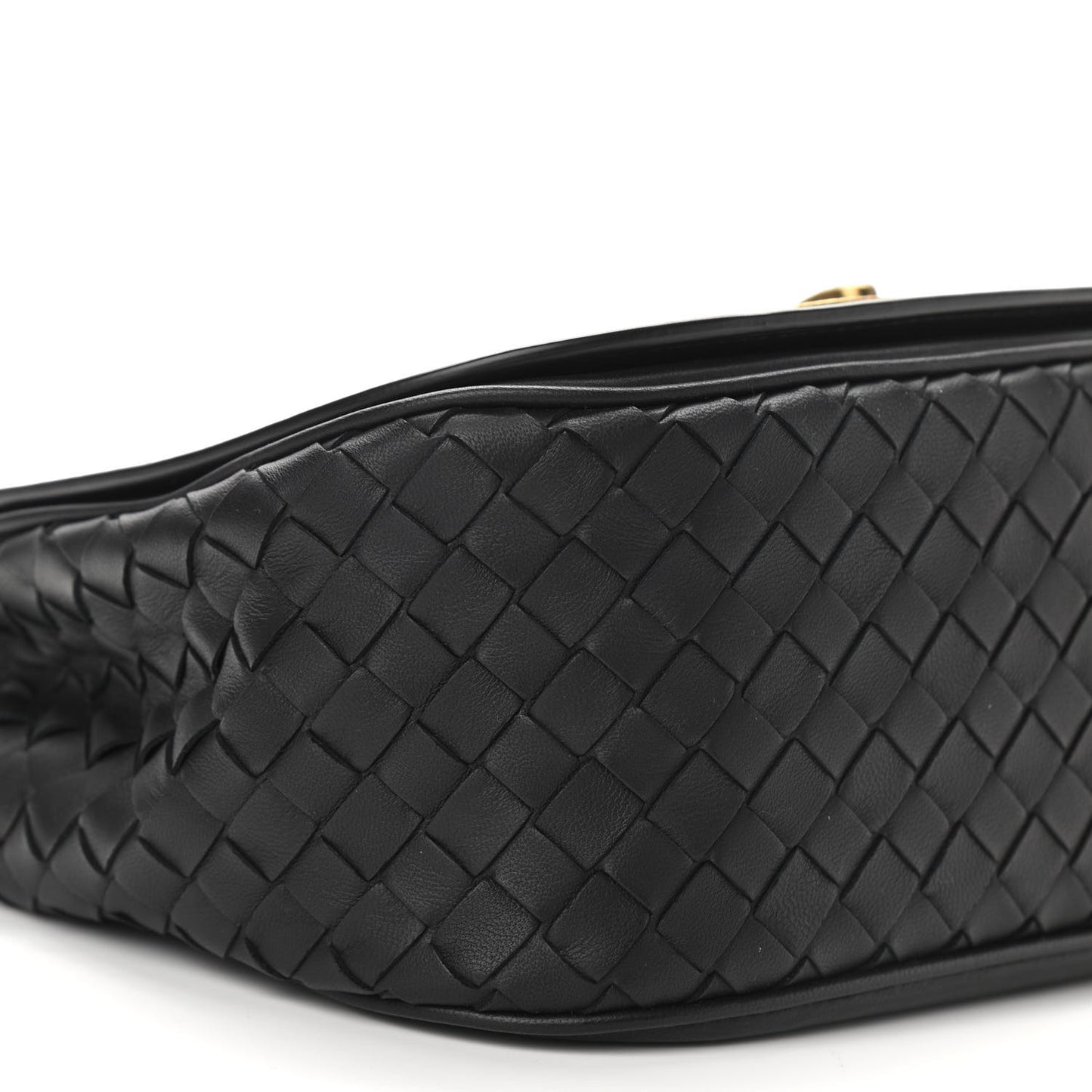 Nappa Intrecciato BV Luna Shoulder Bag Black