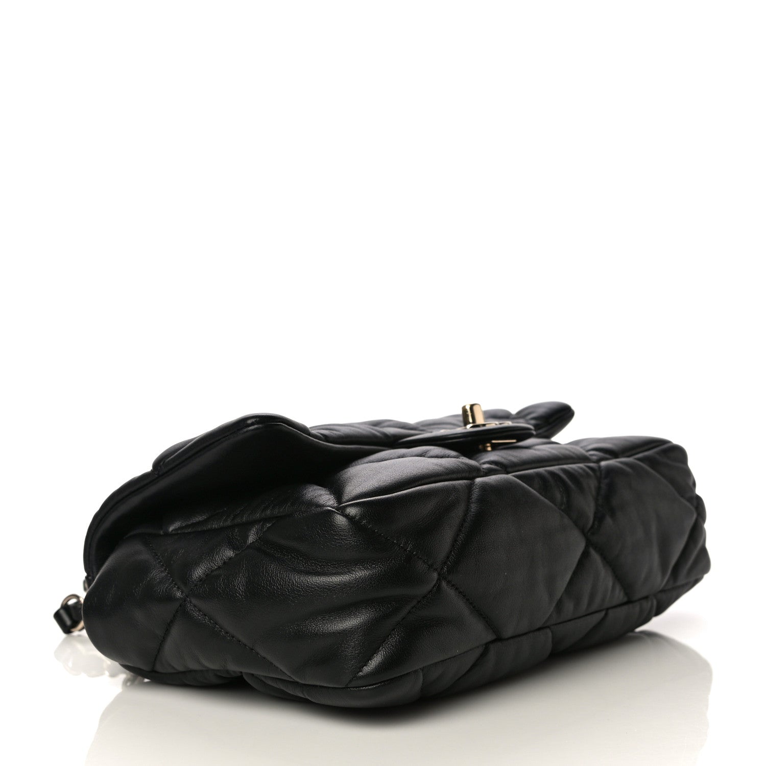 Chanel Calfskin Quilted Medium Bubbly Flap Black 4 of 13