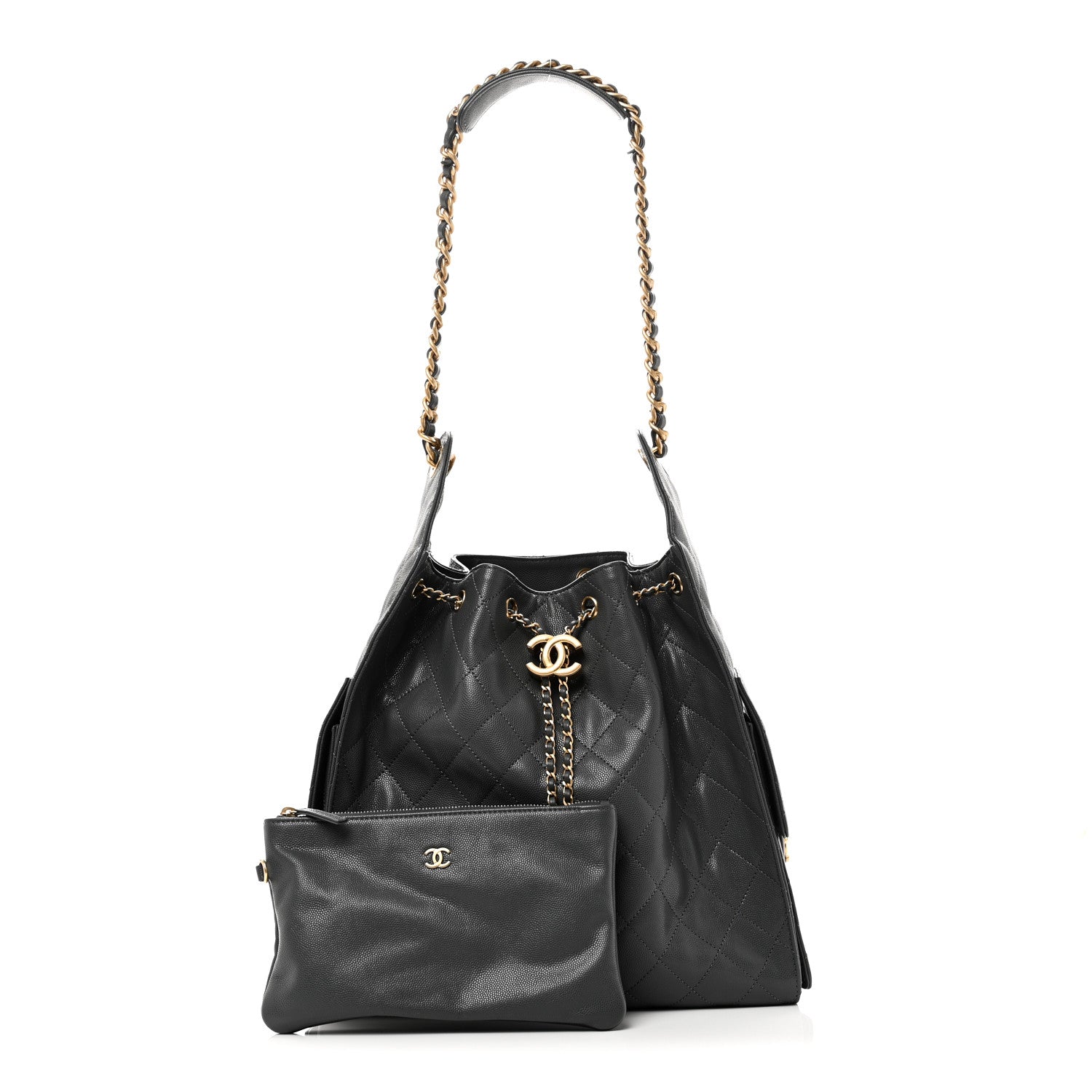 Chanel Caviar Quilted Medium Chanel 25 Handbag Dark Grey 3 of 12