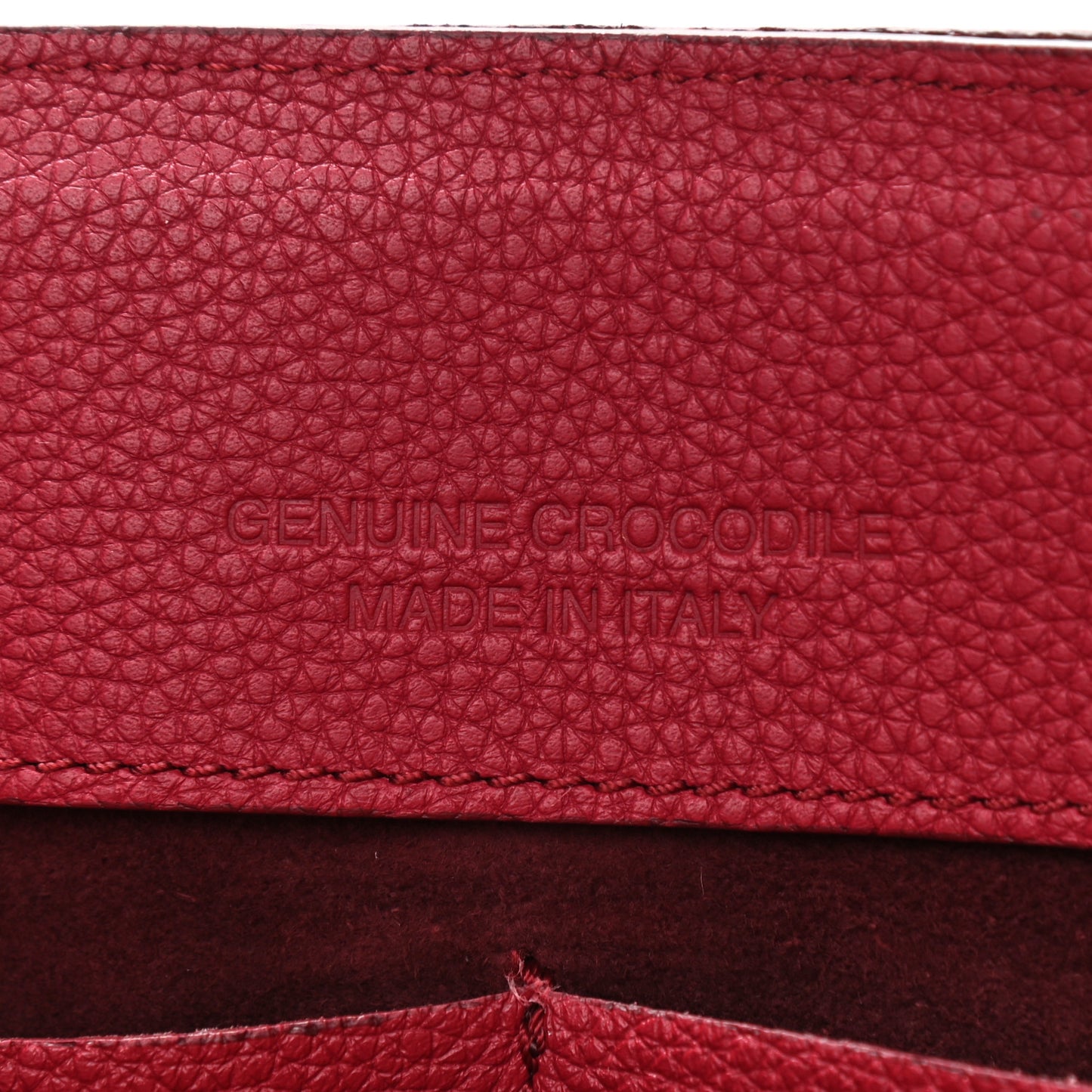 Calfskin Crocodile Cristie Satchel Red