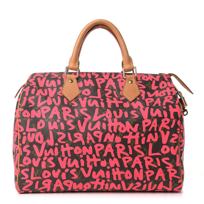 Louis Vuitton Monogram Graffiti Speedy 30 Fuchsia 1 of 10