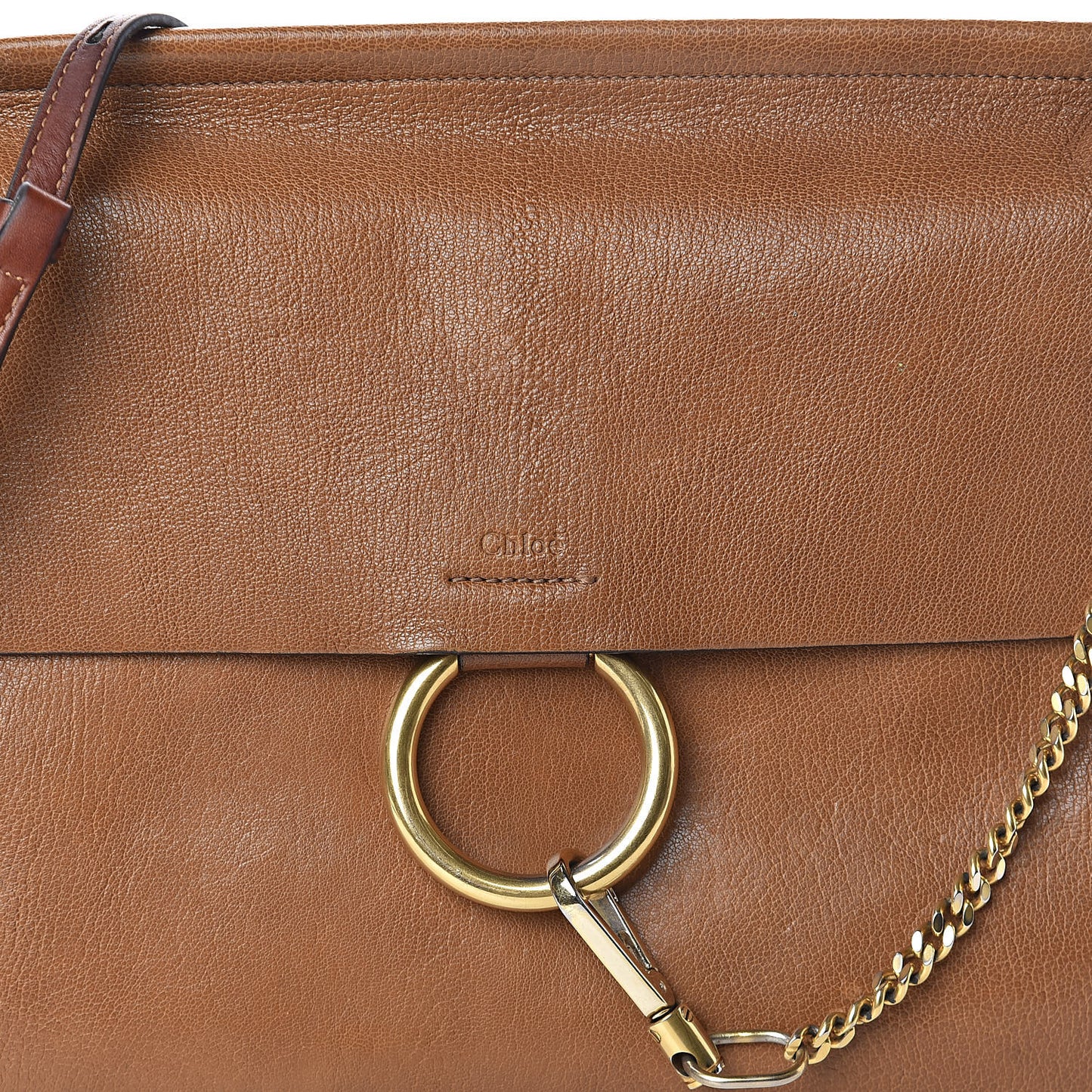 Goatskin Medium Faye Shoulder Bag Caramel