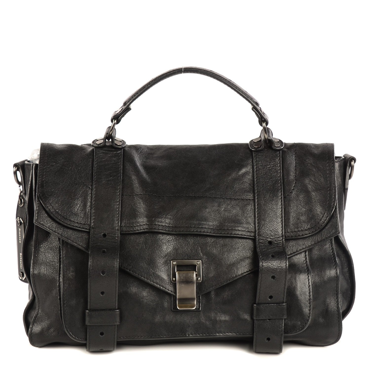 Proenza Schouler Lambskin Medium PS1 Satchel Black 2 of 25
