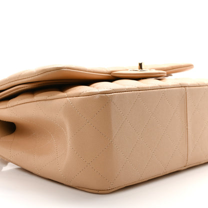 Chanel Caviar Quilted Jumbo Double Flap Beige Clair 9 of 10