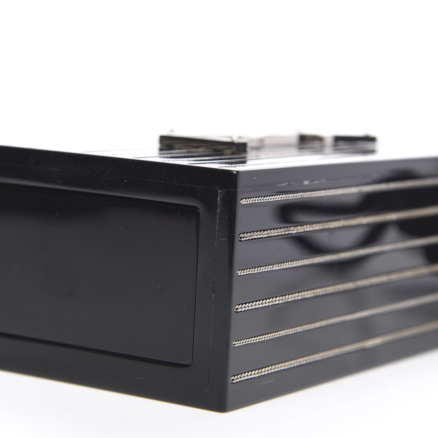 Saint Laurent Acrylic Metal Miniadure Logo Match Box Black 8 of 12
