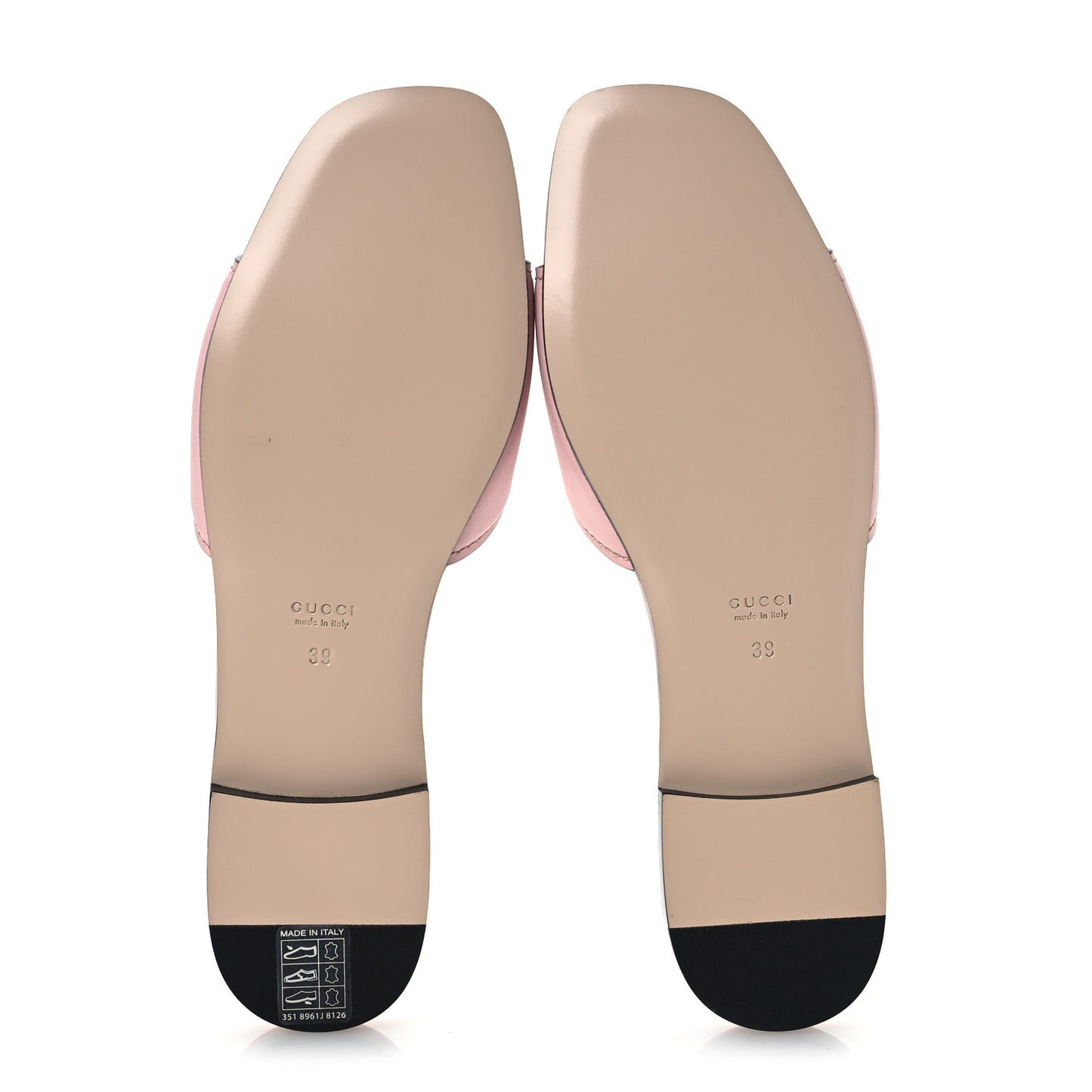 Cosmos Softy Calfskin Interlocking G Cut Out Slide Sandals 39 Candy Cotton