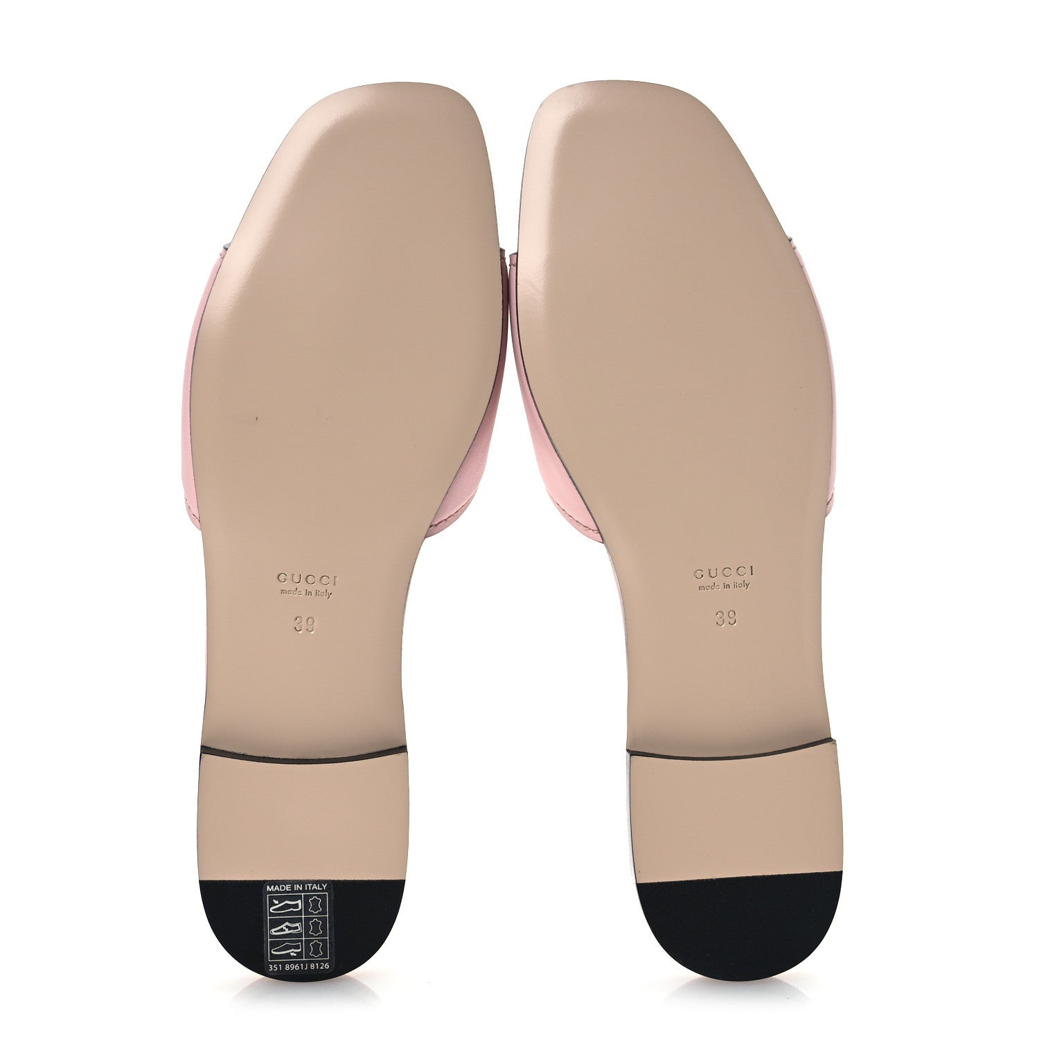 Gucci Cosmos Softy Calfskin Interlocking G Cut Out Slide Sandals 39 Candy Cotton 7 of 14