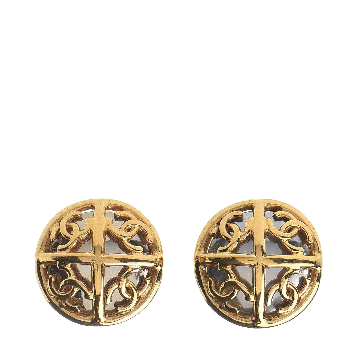 CC Clip On Earrings Gold
