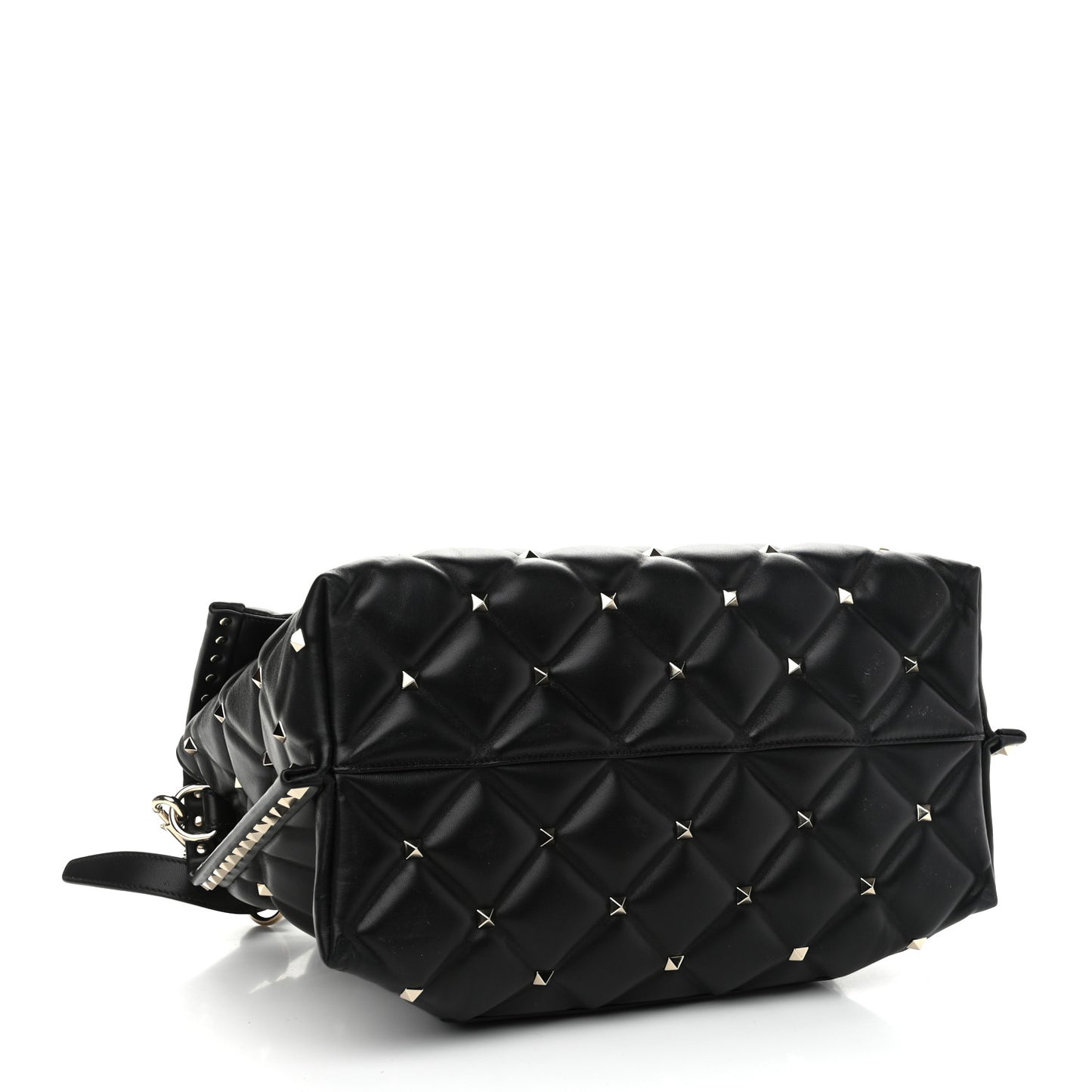 Nappa Large Candystud Top Handle Bag Black
