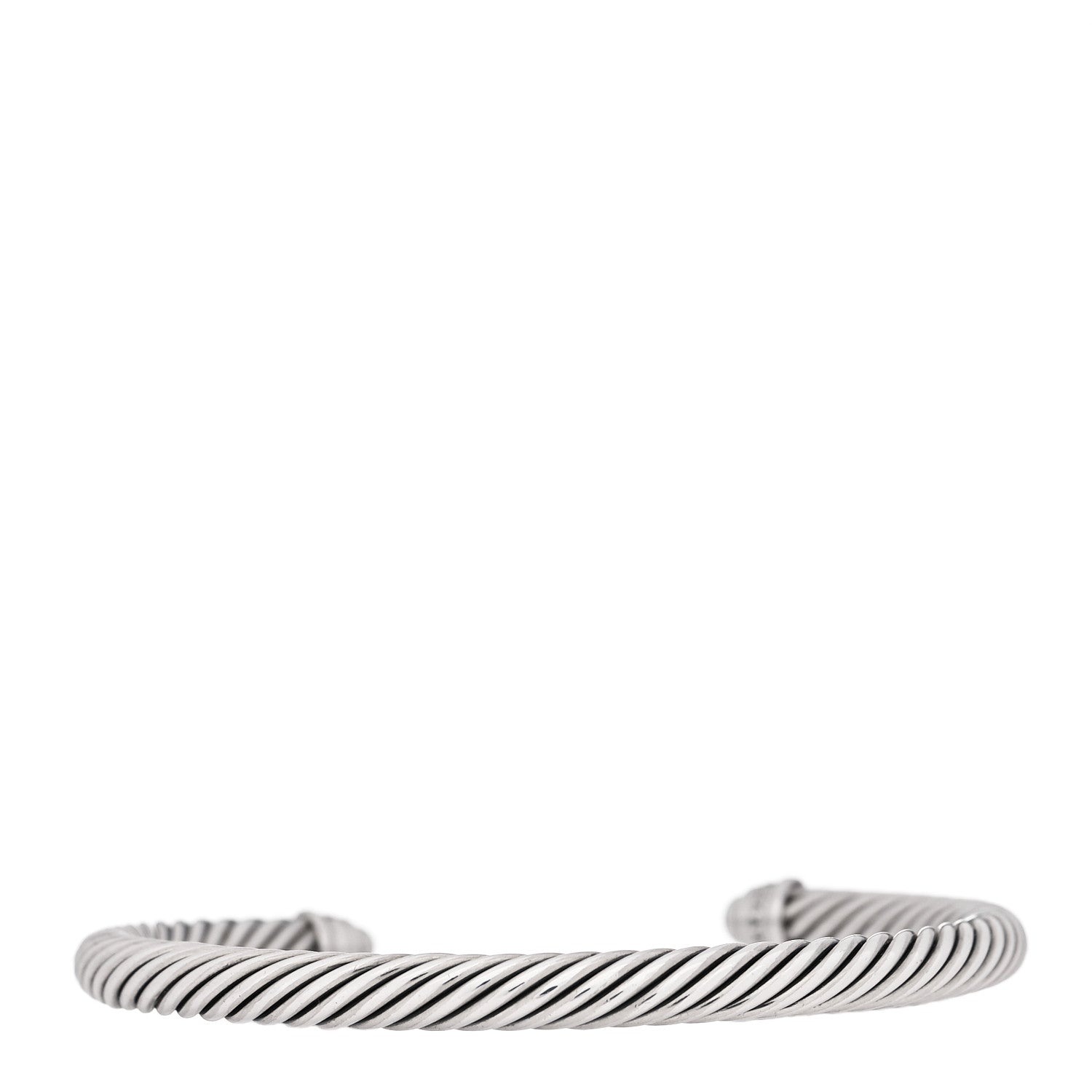 David Yurman Sterling Silver Diamond 5mm Cable Classics Dome Bracelet 2 of 4