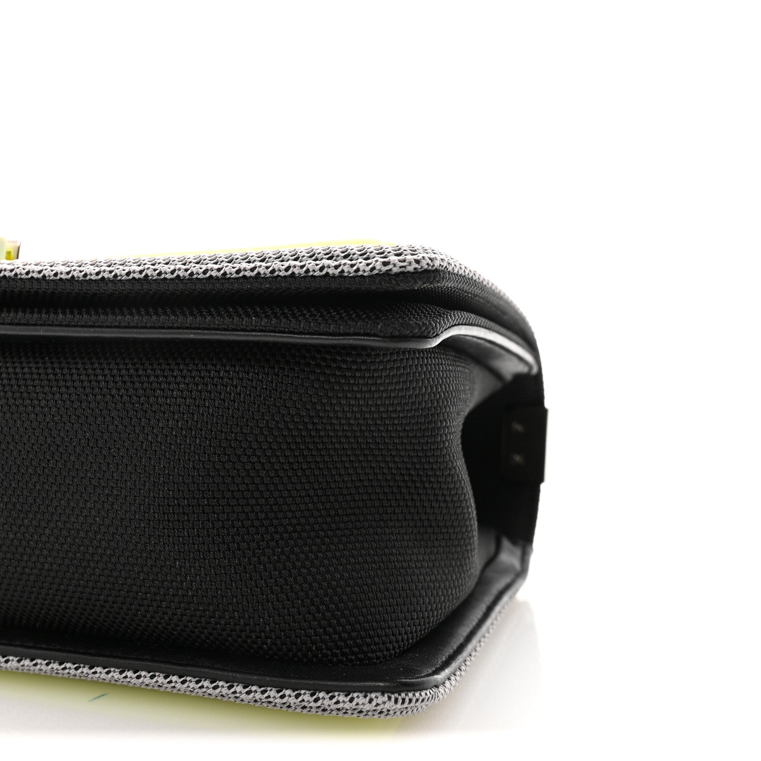 Chanel Canvas Quilted Medium Fluo Boy Flap Black Grey Yellow 10 of 11