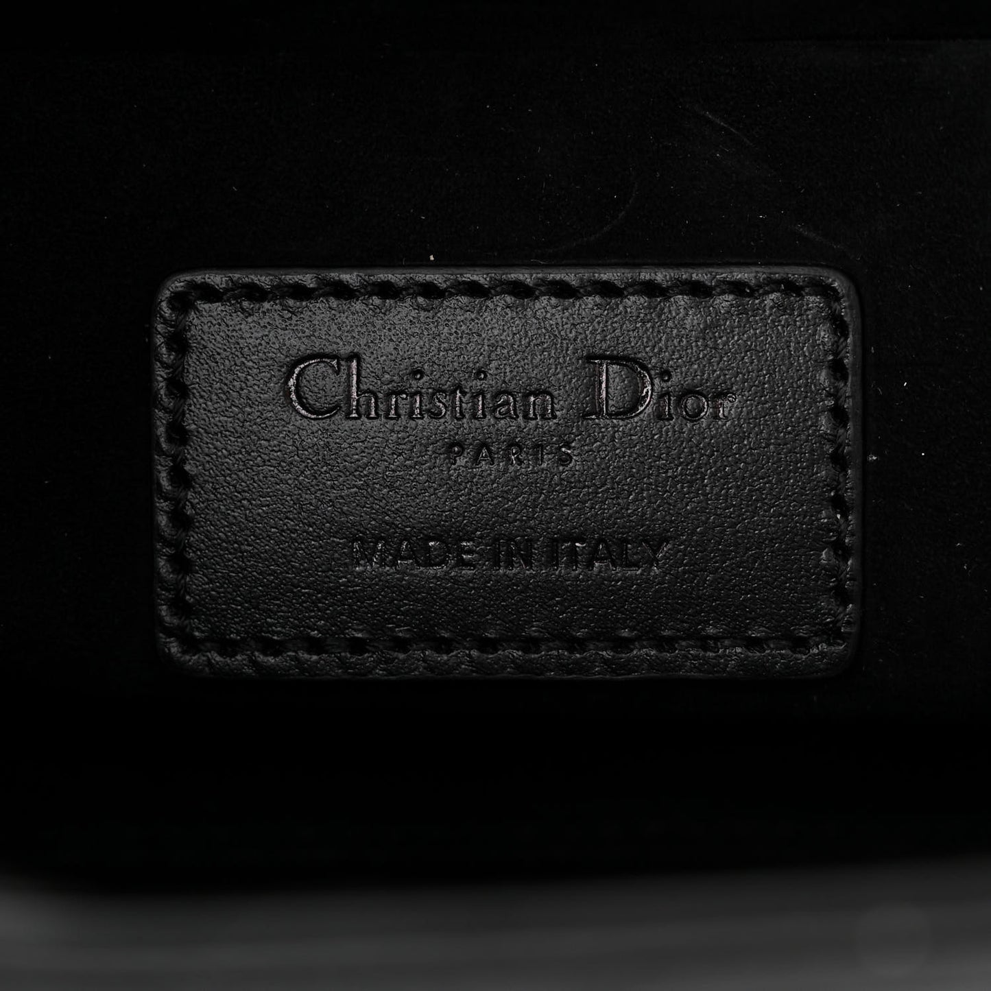 Calfskin Cannage Diamond Medium Lady D-Joy Black