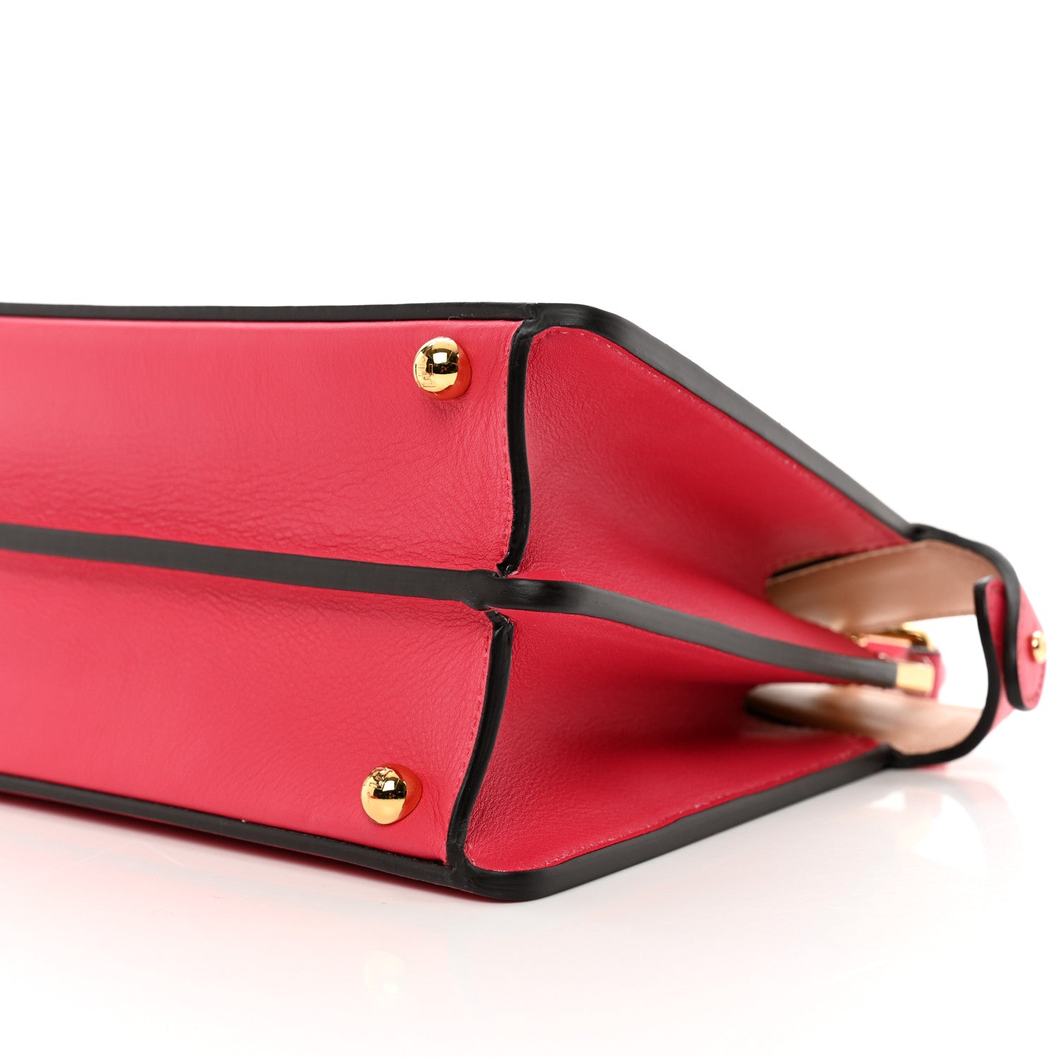 Fendi Vitello Seta Shiny Nappa Small Peekaboo I SEE U Satchel Lampone Light Rose 10 of 10