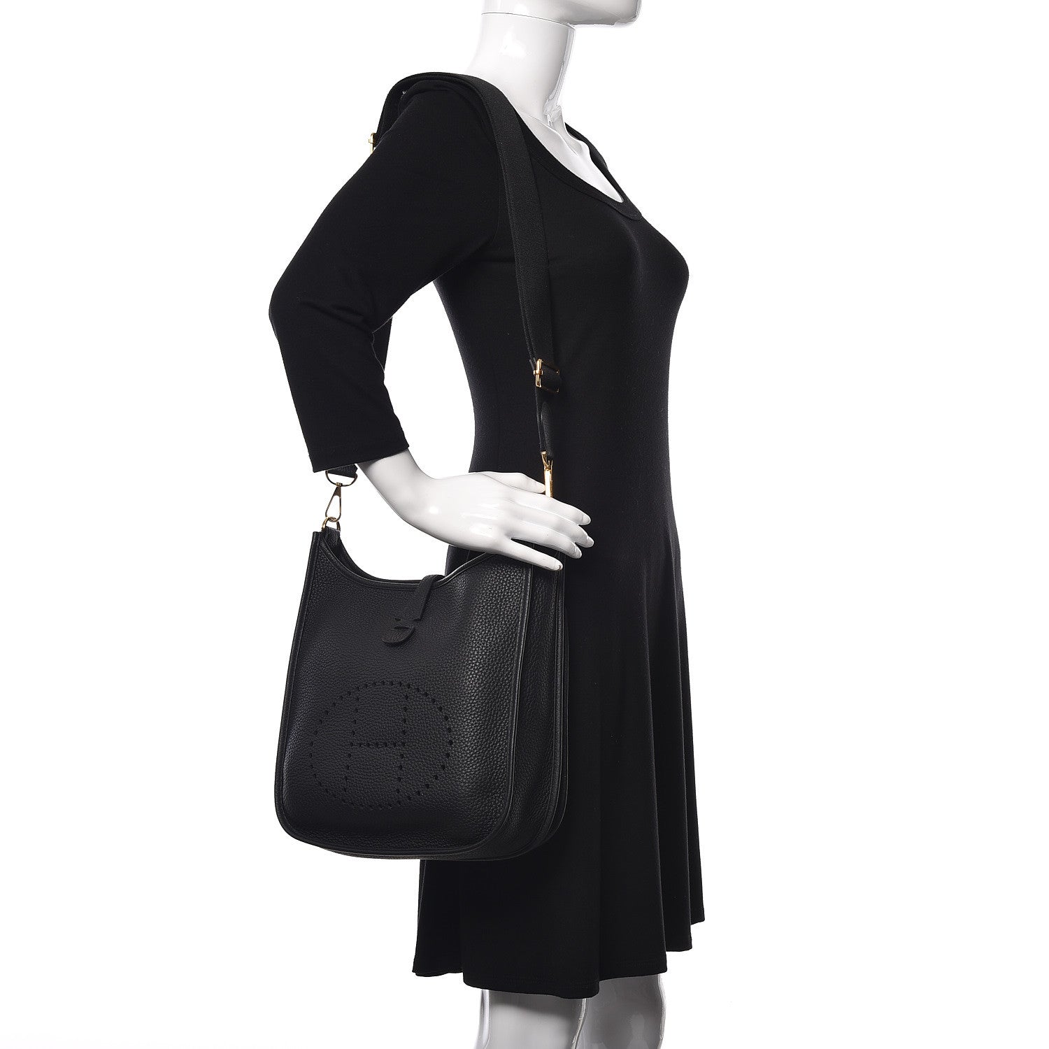 Hermes Taurillon Clemence Evelyne III PM Black 2 of 15