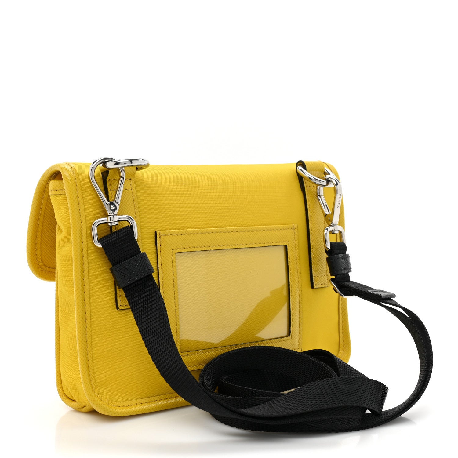 Prada Re-Nylon Saffiano Smartphone Case Crossbody Giallo 3 of 10
