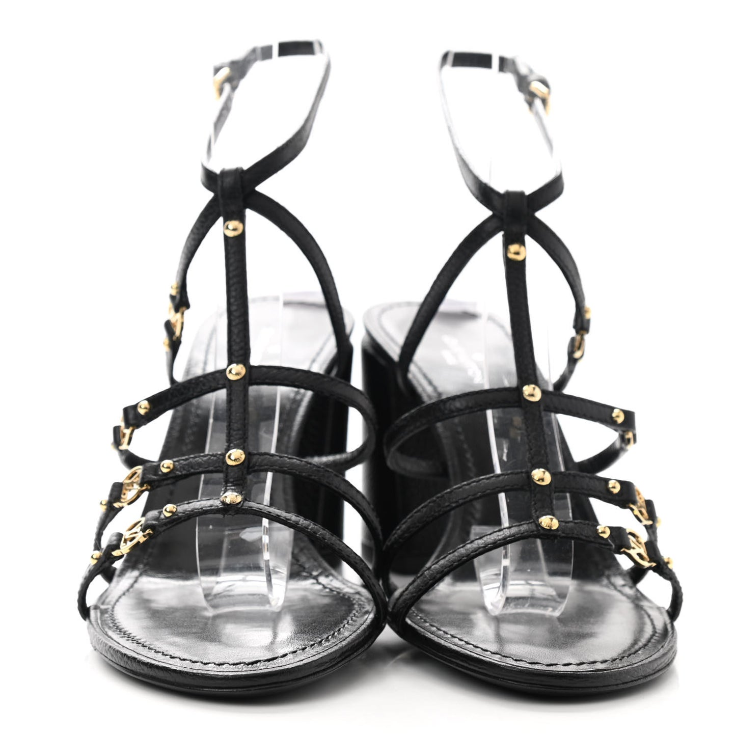 Calfskin Roma Sandals 37.5 Black