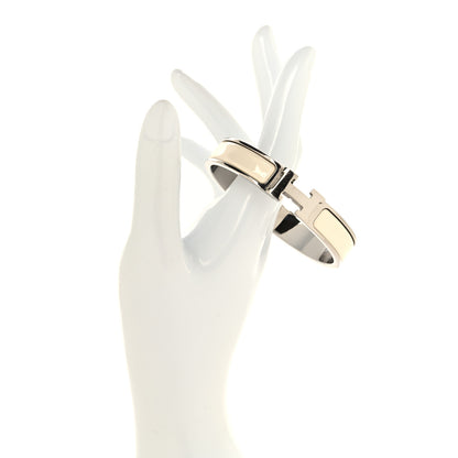 Hermes Enamel Narrow Clic Clac H Bracelet PM White 2 of 4