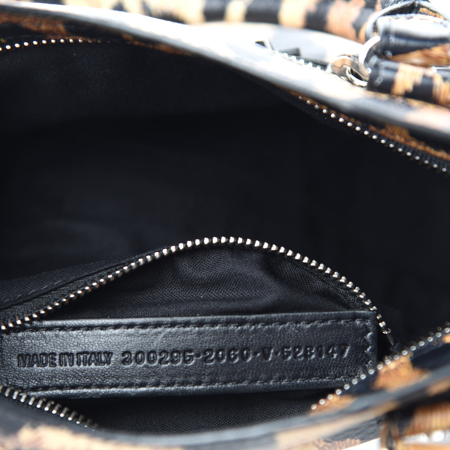 Balenciaga Smooth Calfskin Leopard Print Classic Silver Hardware Mini City Beige 9 of 10