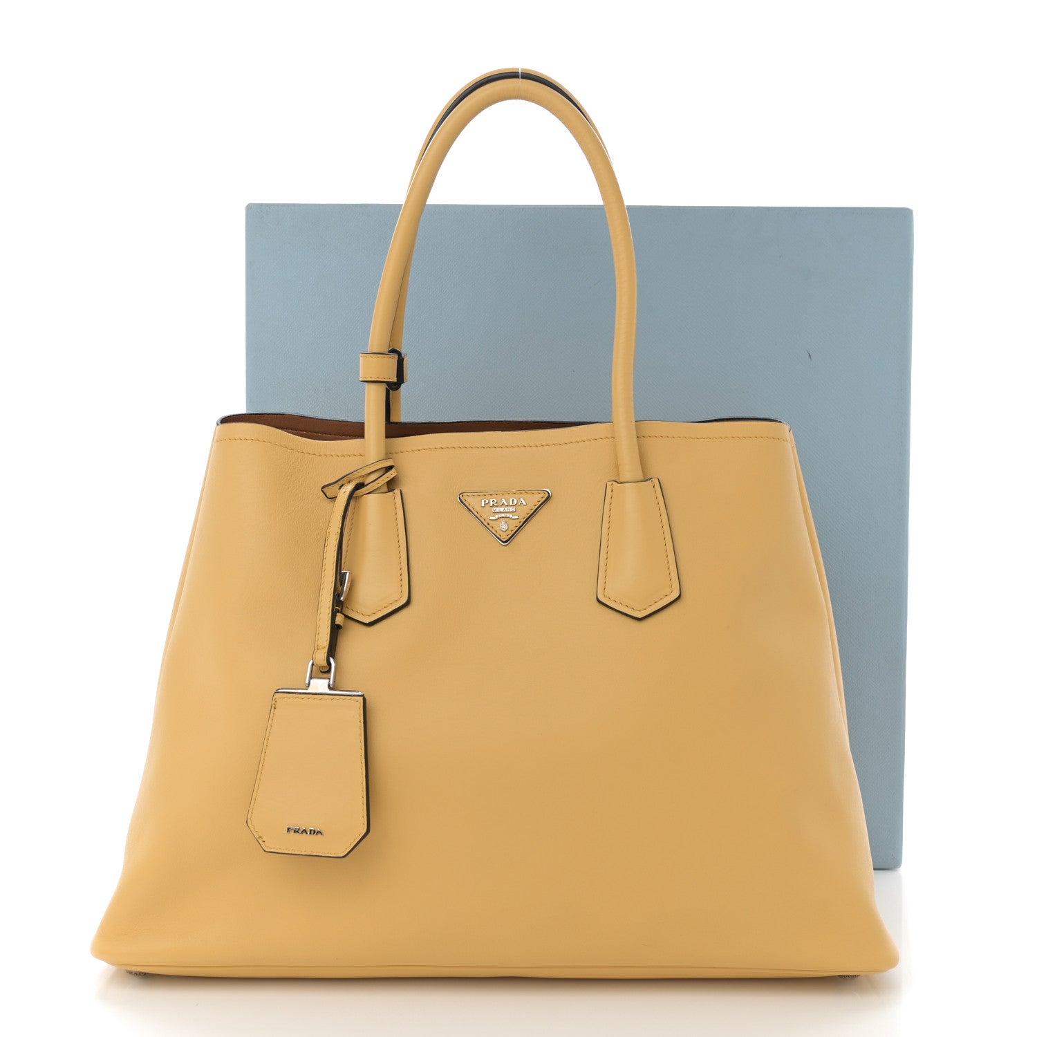 Prada City Calf Double Bag Ginestra 13 of 13