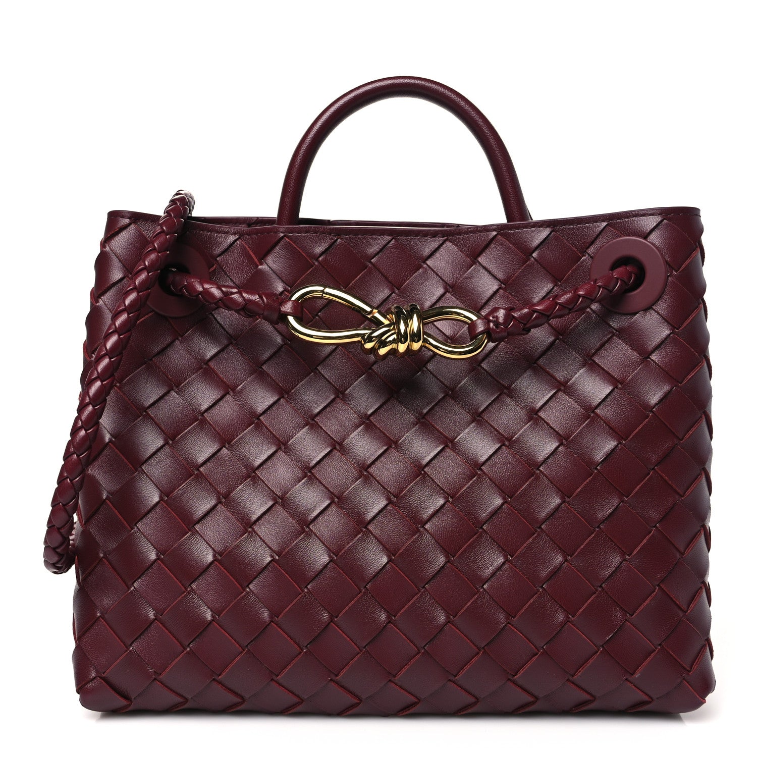 Bottega Veneta Nappa Intrecciato Small Andiamo Shoulder Bag Barolo 1 of 10