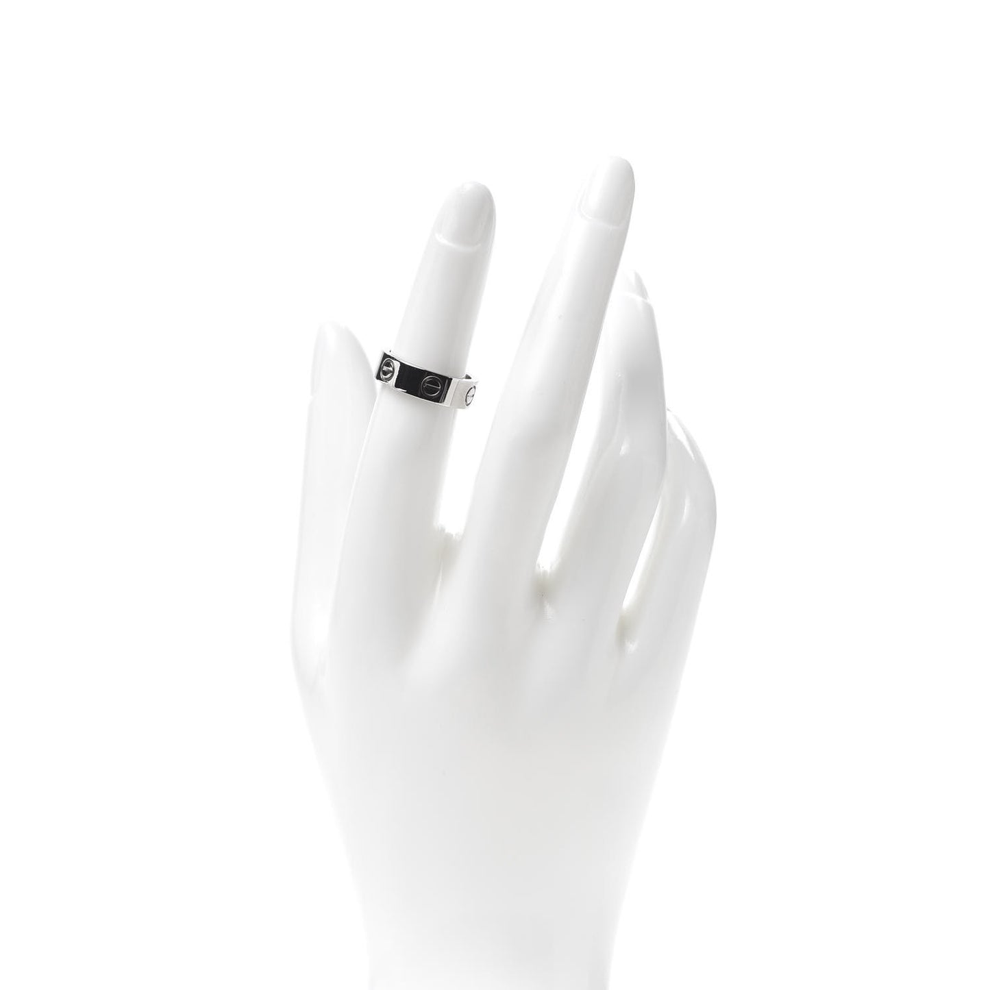 18K White Gold 5.5mm LOVE Ring 50 5.25