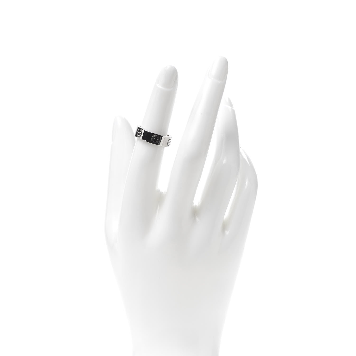 Cartier 18K White Gold 5.5mm LOVE Ring 50 5.25 2 of 4