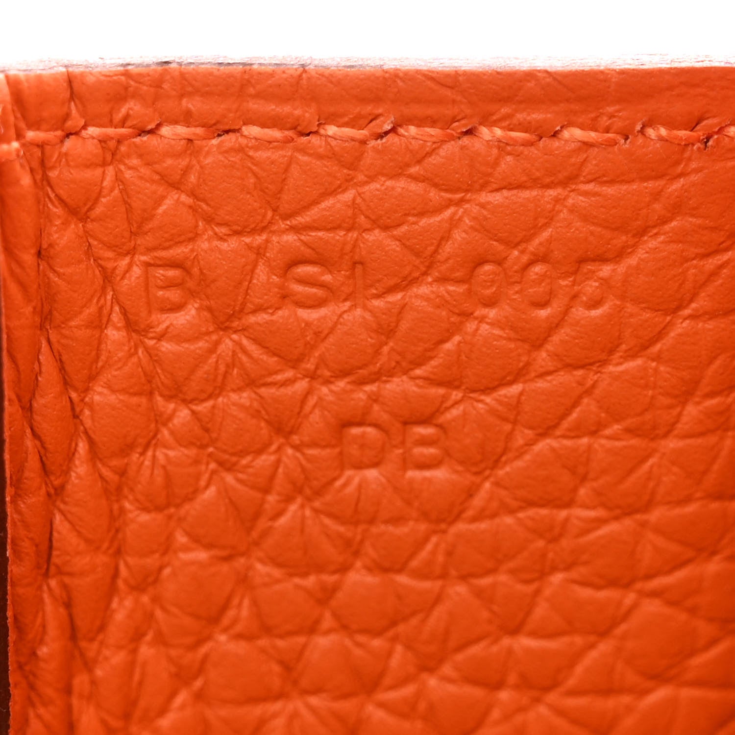Hermes Taurillon Clemence Halzan 25 Orange Minium 7 of 11
