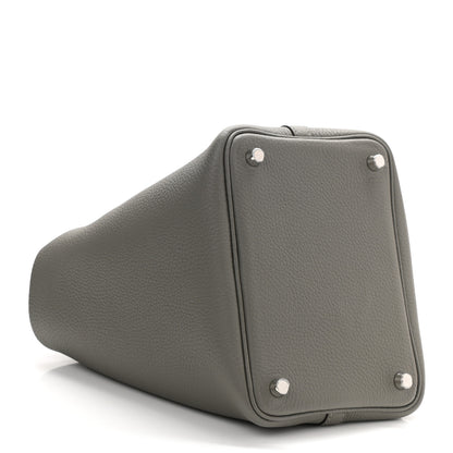 Hermes Taurillon Clemence Picotin Lock 18 PM Gris Meyer 4 of 11
