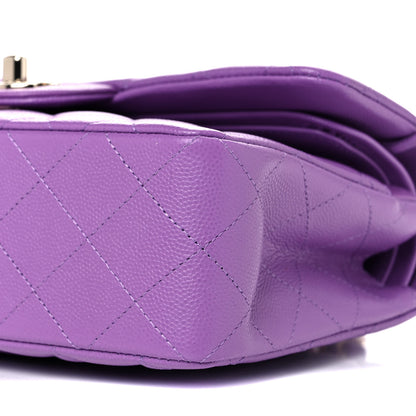 Chanel Caviar Quilted Small Double Flap Purple 9 of 10
