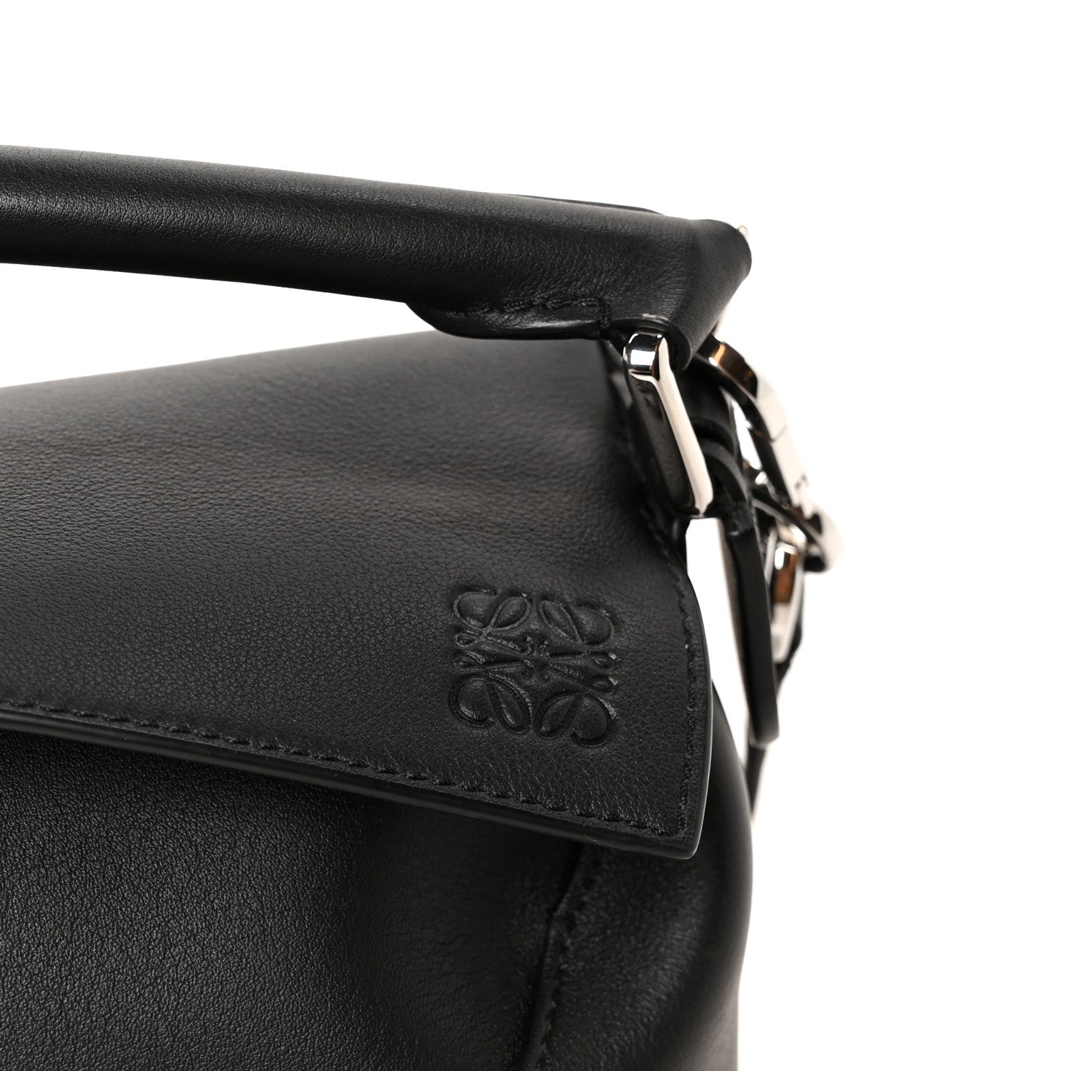 Loewe Calfskin Small Puzzle Edge Bag Black 8 of 11