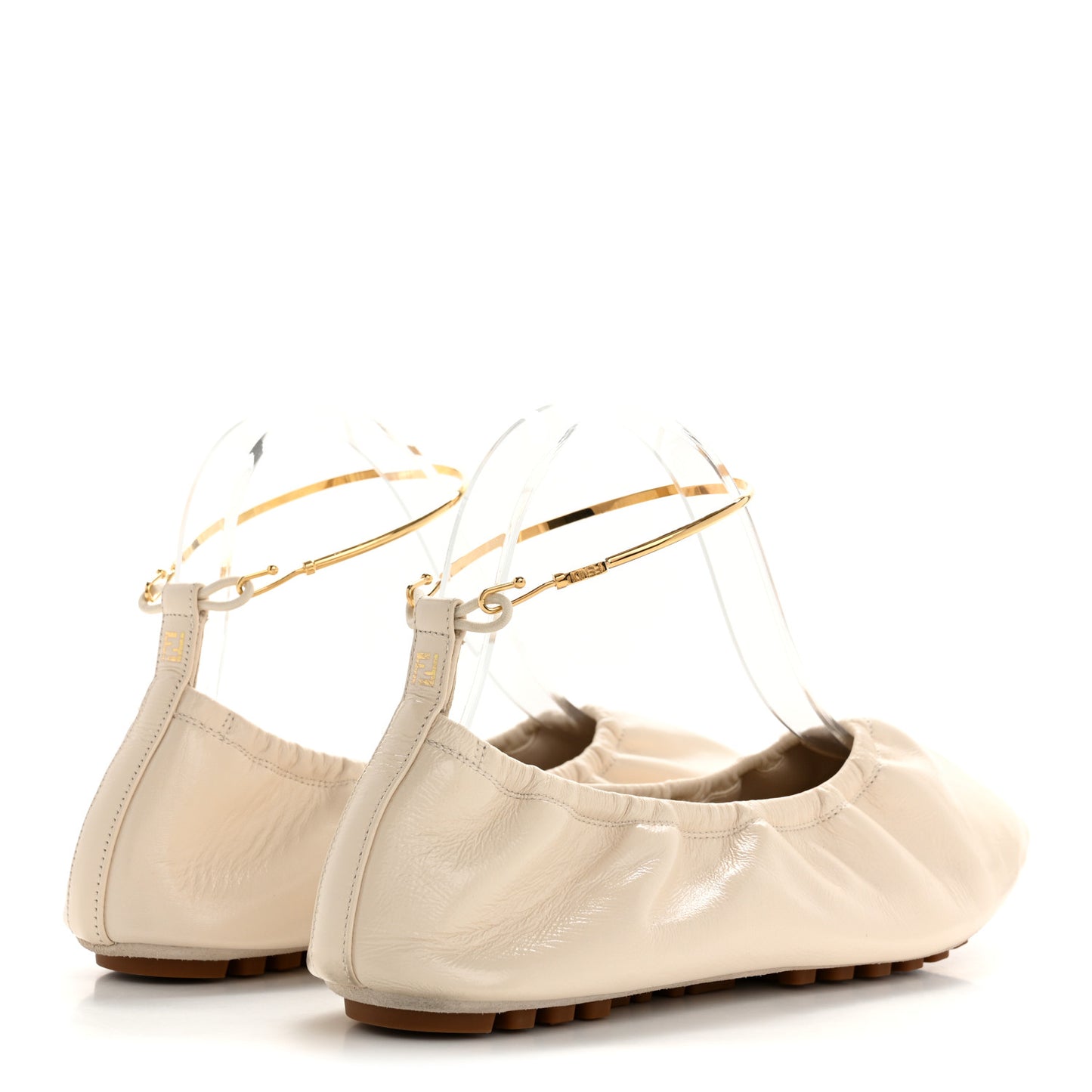 Vitello Filo Ballerina Flats 39 Shell