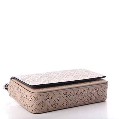 Burberry Calfskin Perforated Hampshire Crossbody Pale Fawn Pink 4 of 9