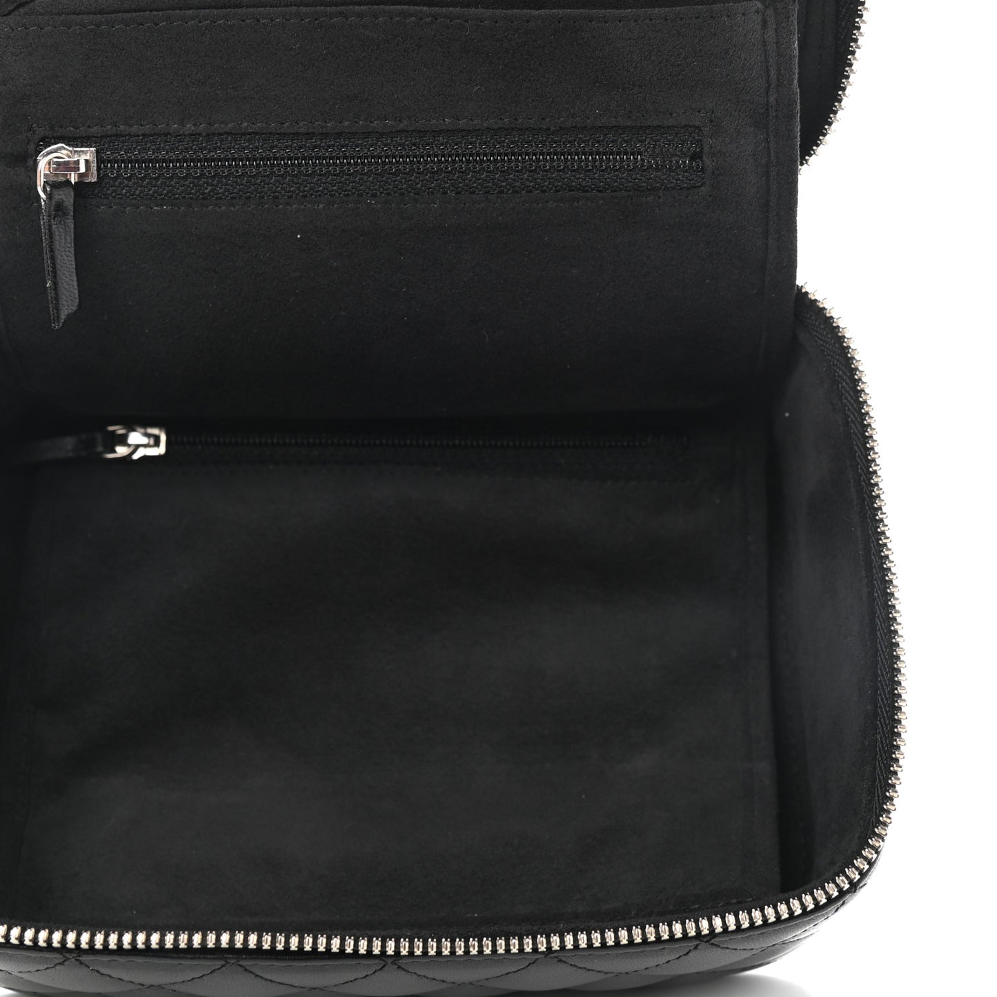 Lambskin Quilted Jewelry Case Black