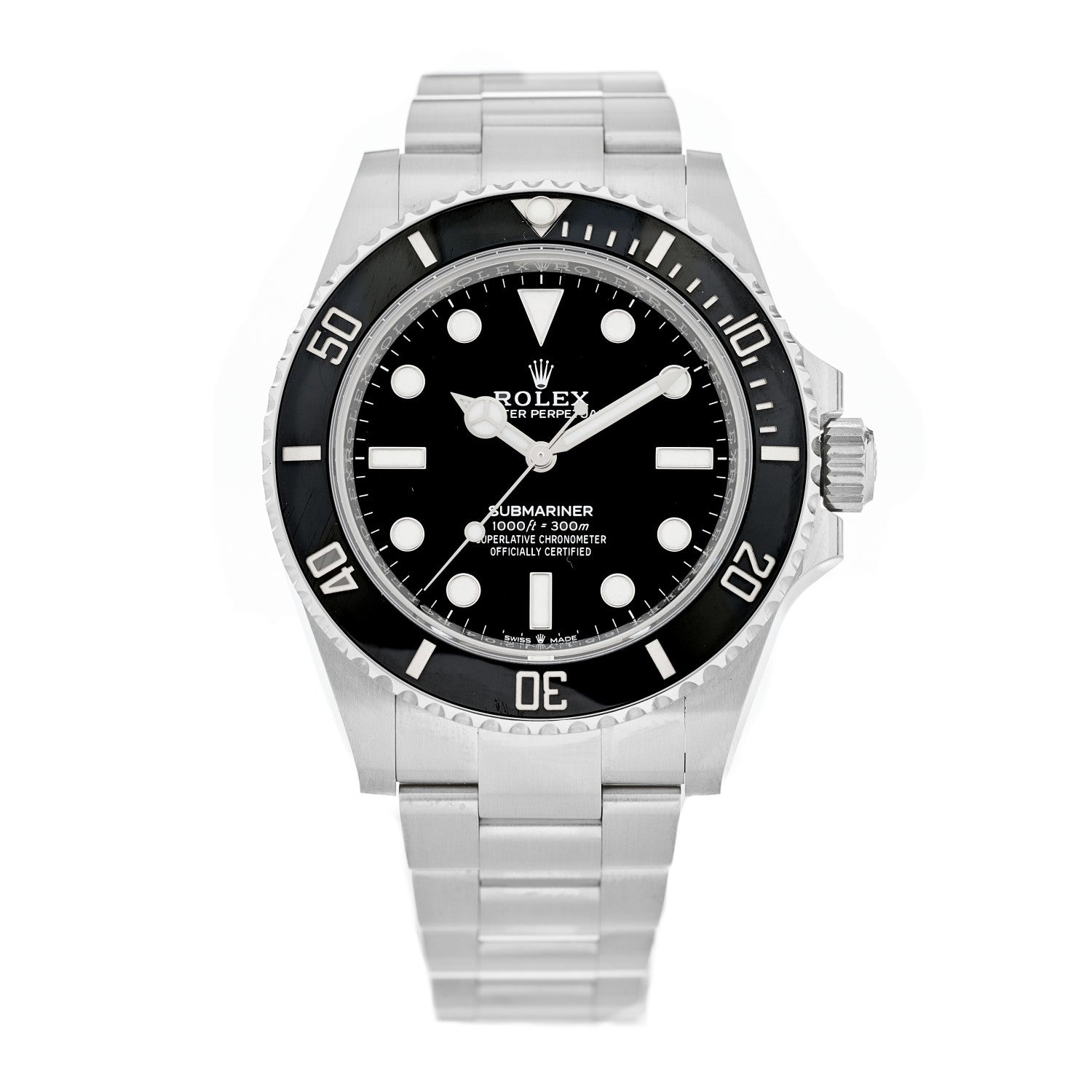 Rolex Stainless Steel 41mm Oyster Perpetual Submariner Watch Black 124060 1 of 5