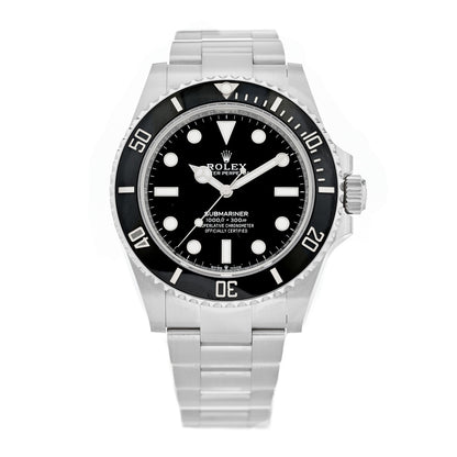 Rolex Stainless Steel 41mm Oyster Perpetual Submariner Watch Black 124060 1 of 5