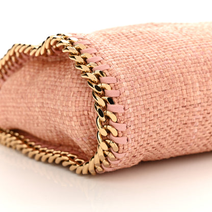 Stella McCartney Raffia Mini Falabella Fold Over Tote Pink 8 of 9