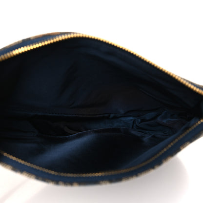 Christian Dior Monogram Mini Saddle Pochette Navy 5 of 9