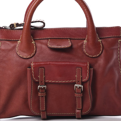 Chloe Calfskin Edith Satchel Whiskey 7 of 20